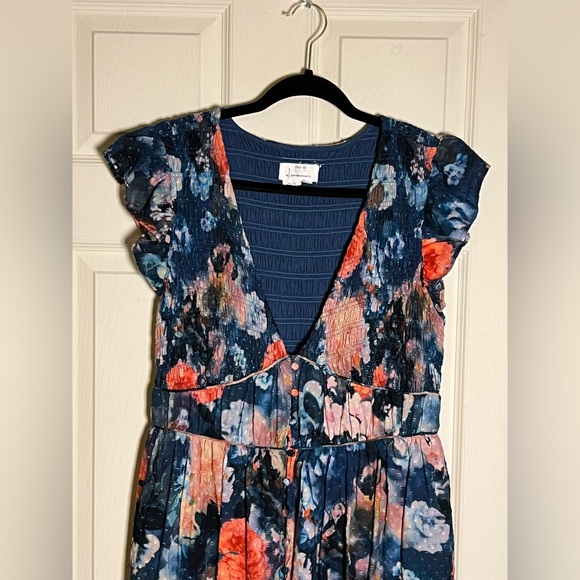 Anthro Peregrine Jumpsuit, printed eyelet edition, floral, medium - Picture 2 of 4